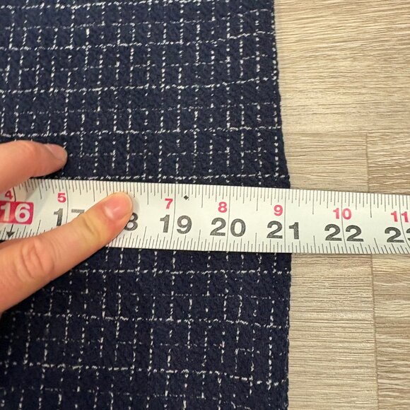 Anthropology Maeve NAvy Blue Printed Pencil Stretchy Skirt sz L - Picture 8 of 12